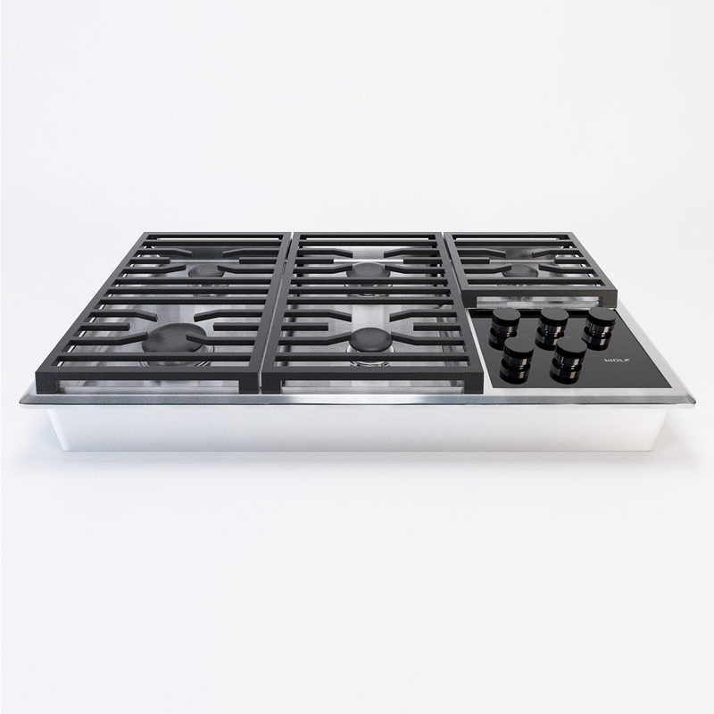 modèle 3D de Table de cuisson Wolf CG365TS TurboSquid 1070251