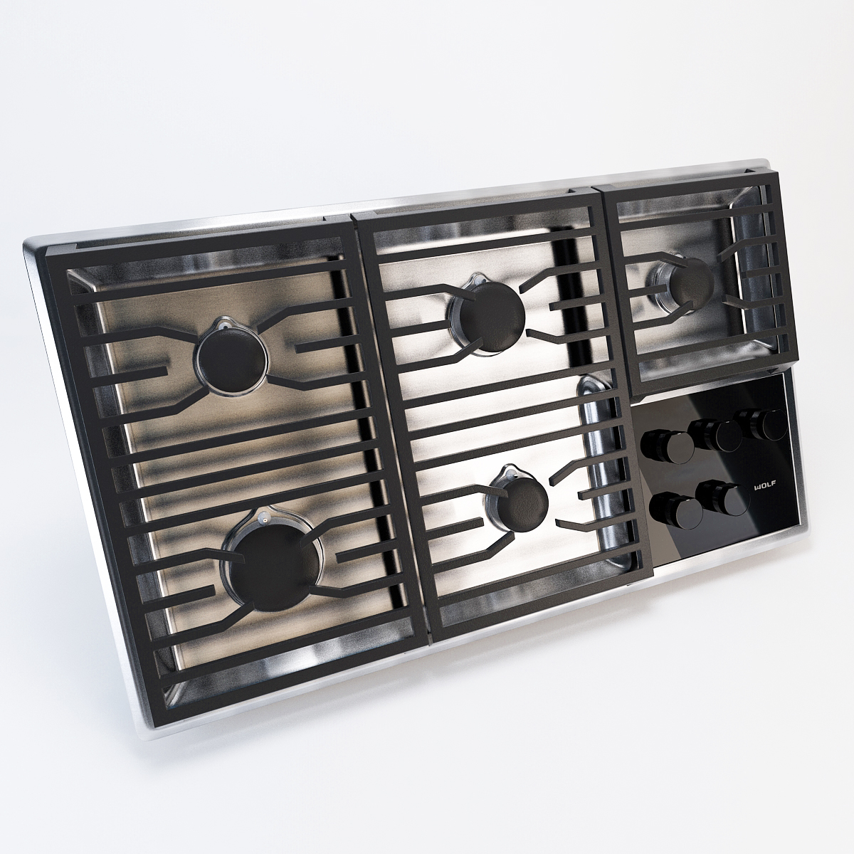modèle 3D de Table de cuisson Wolf CG365TS TurboSquid 1070251