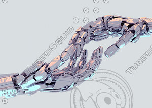 3d robotic hand scene