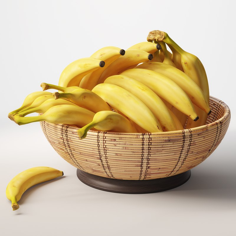 banana basket 3d max