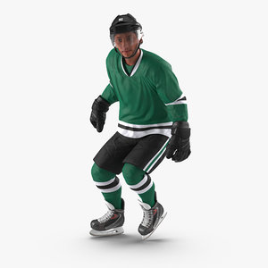 3d model hockey player generic rigged