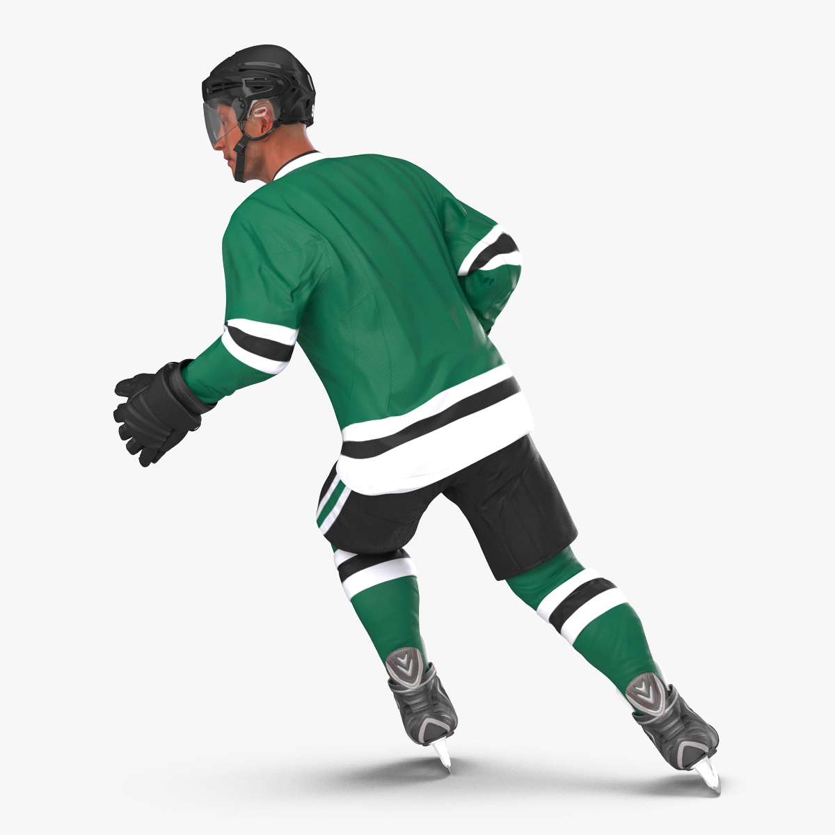 3d model hockey player generic rigged