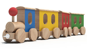 3d model toy locomotive