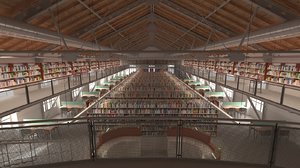 library 3d model