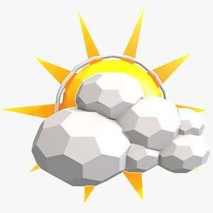 sun clouds 3d model