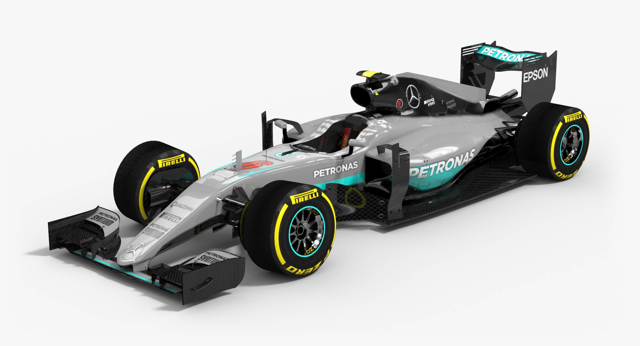 3d model mercedes f1 w07 hybrid