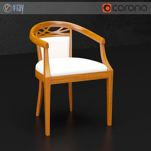 dall agnese wood chair 3d model