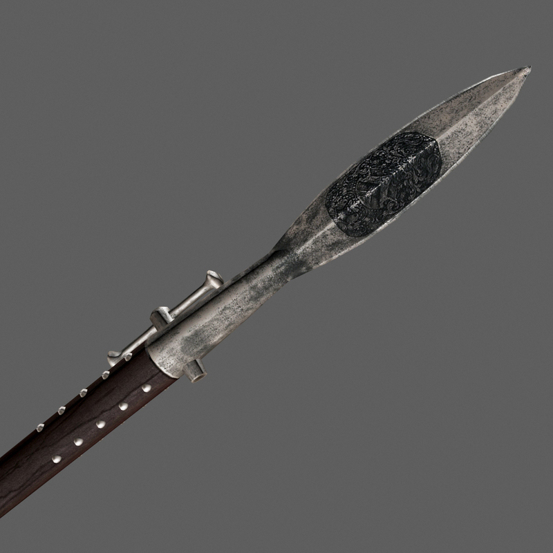 Old Worn Boar Spear Max
