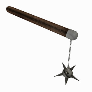 old worn english flail 3d max