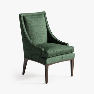 3d model bernhardt mya upholstered chair