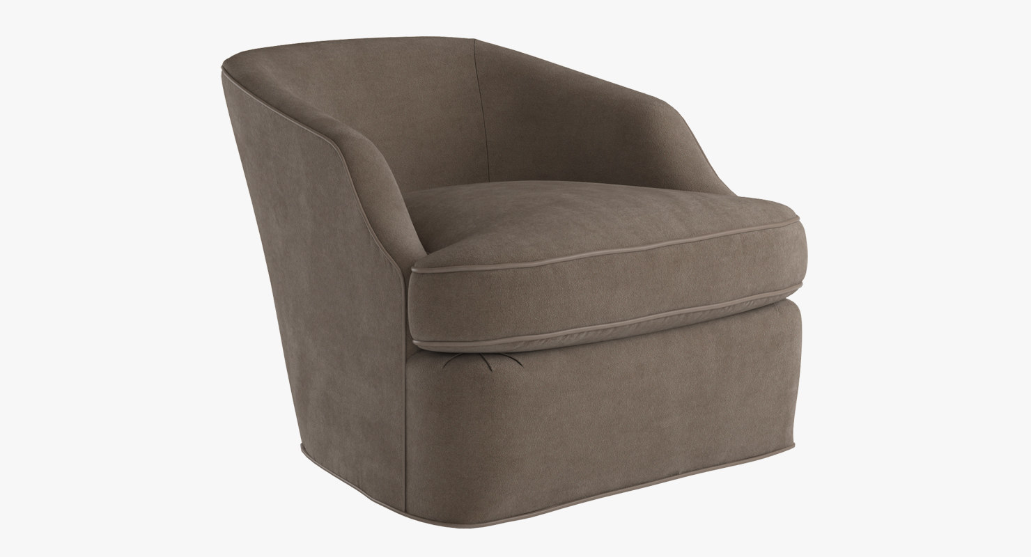 armchair swivel chair return 3d model