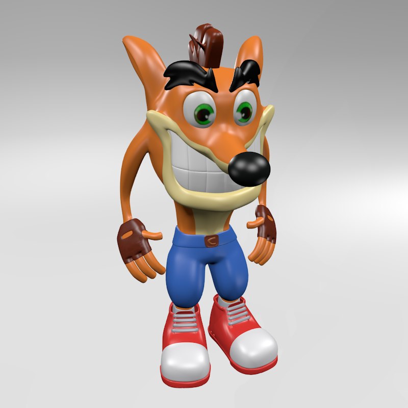 crash bandicoot 3d model