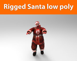 3ds zombie santa rigged character