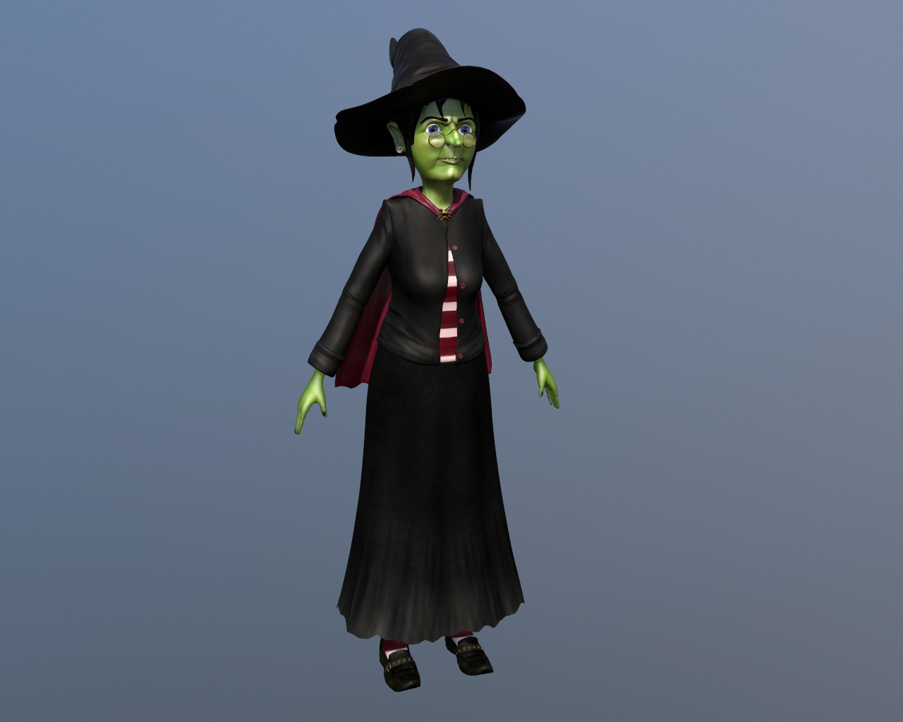 3d cartoon witch