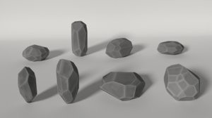 rocks formats grey 3d 3ds