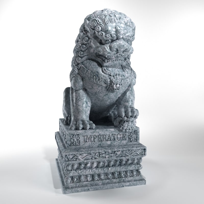 3d model of chinese lions china