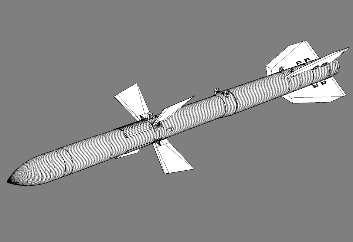 r-27 missile 3d model