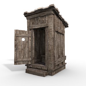 medieval outhouse obj