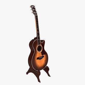 3d model of acoustic guitar