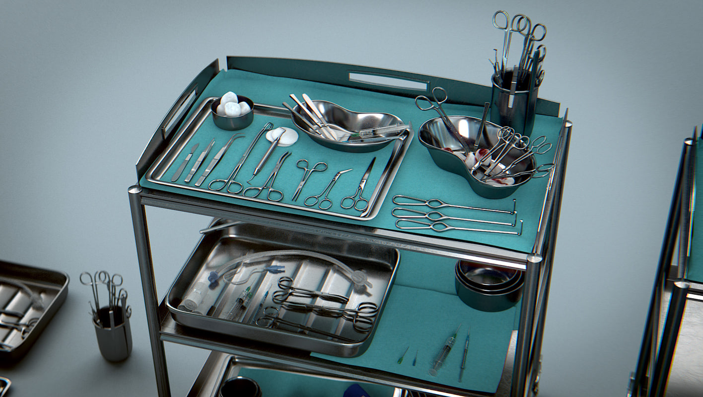 3d Surgical Instruments - Medical Equipment Model