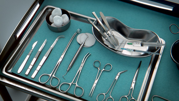 3d surgical instruments - medical equipment model