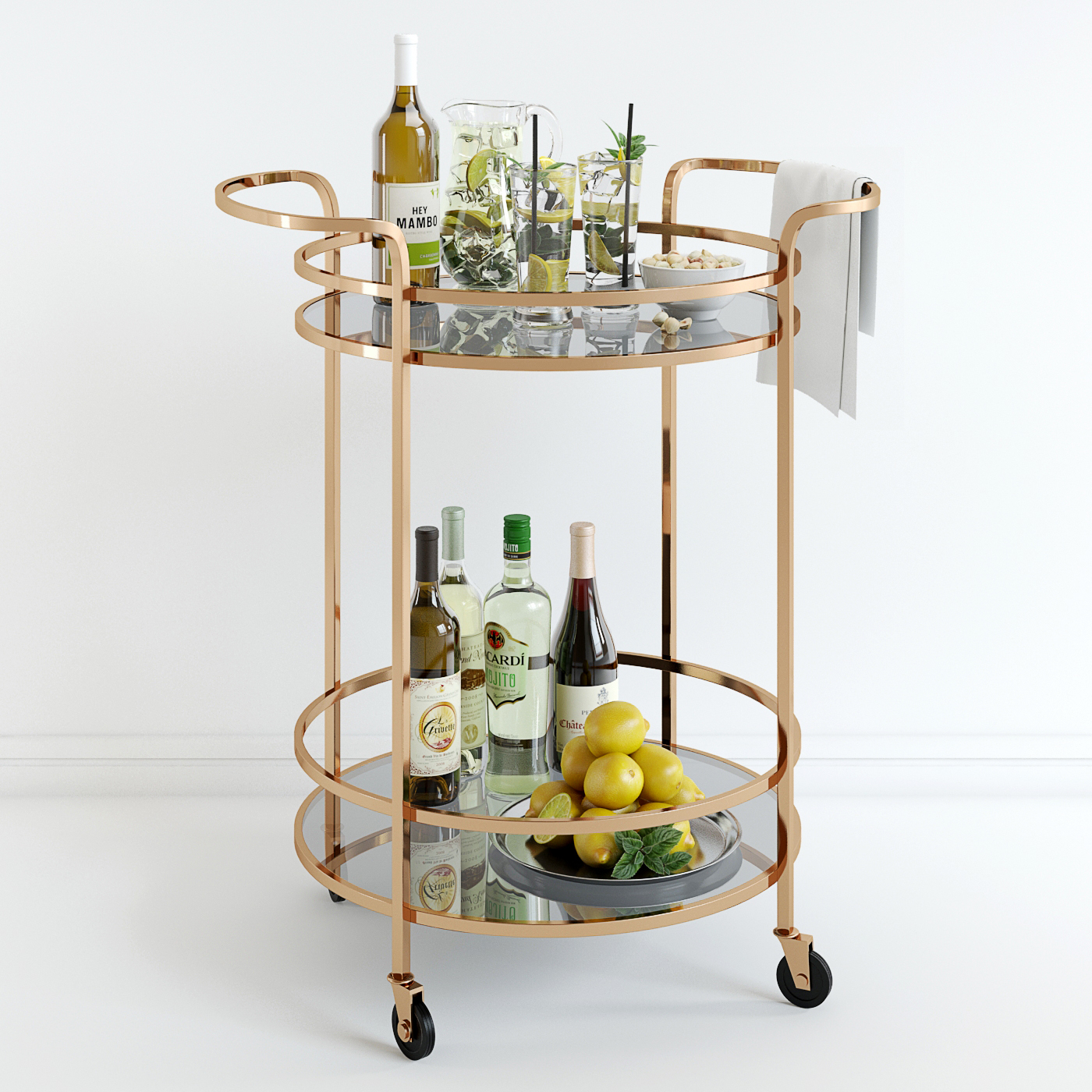 3d Max Bar Cart Pottery Barn