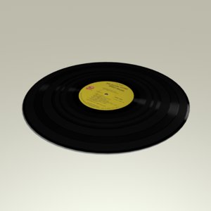 free vinyl record 3d model