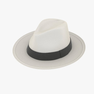 3d model panama hat