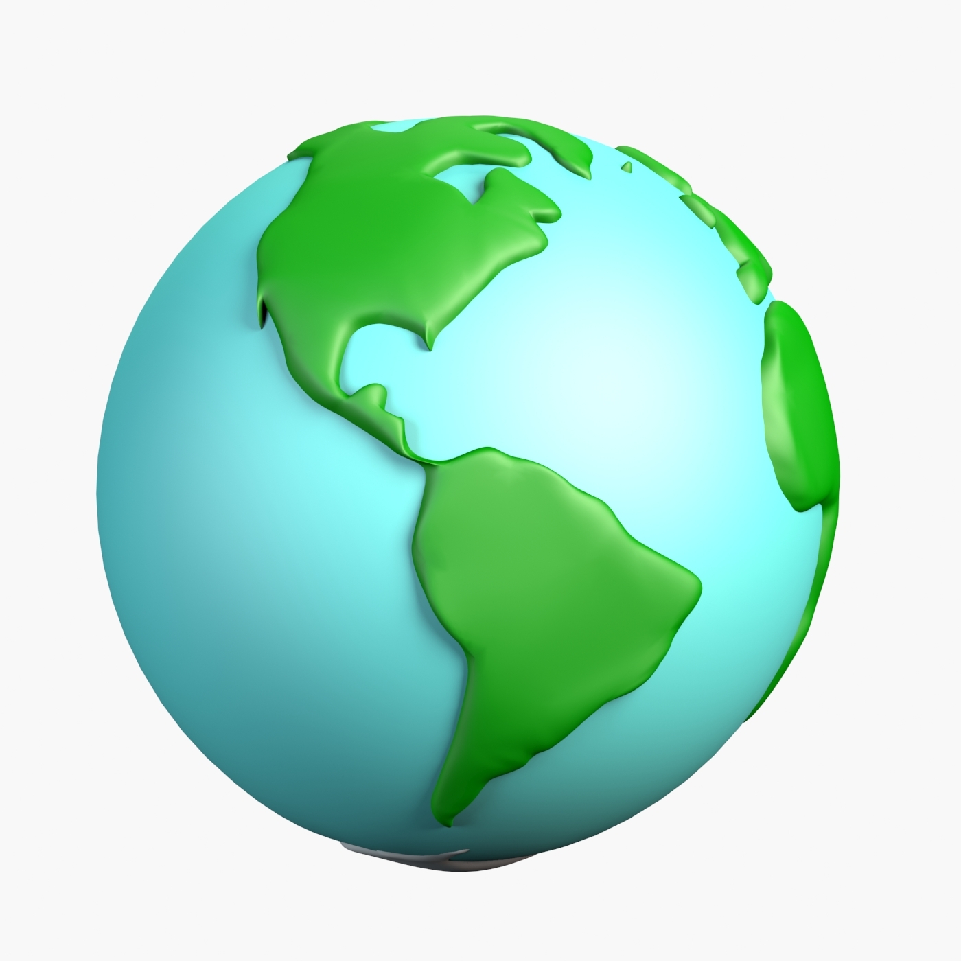 3d model cartoon stylized earth