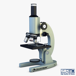 3d model celestron laboratory biological microscope