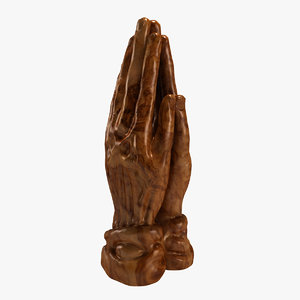 3d hands folded prayer