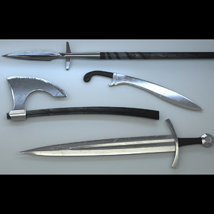 arrow battle axe 3d model