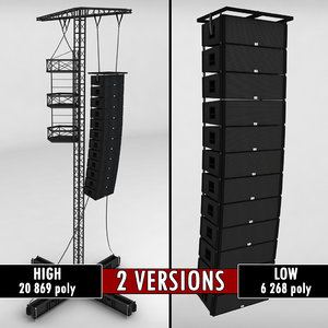 speaker concert scaffolding tower 3d 3ds
