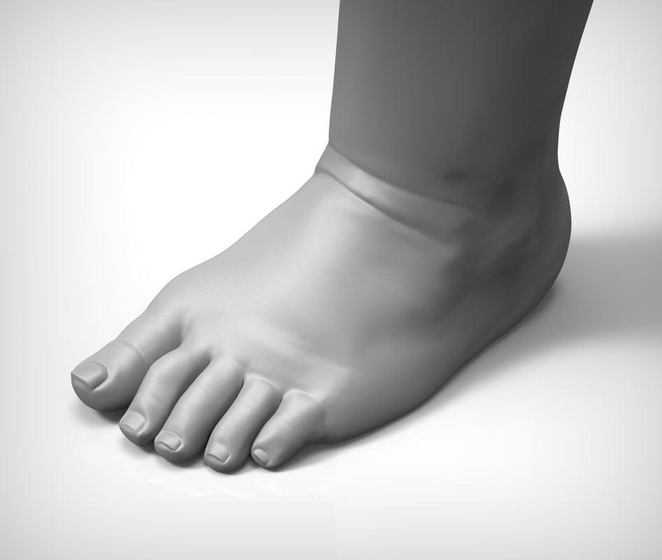 beauty child foot 3d obj