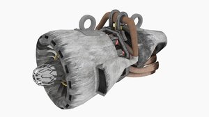 3d model jet engine