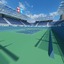 3d tennis court model