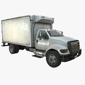 3d model refrigerator truck vehicle