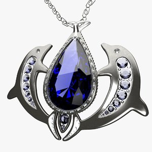 3d model of pendant jewel