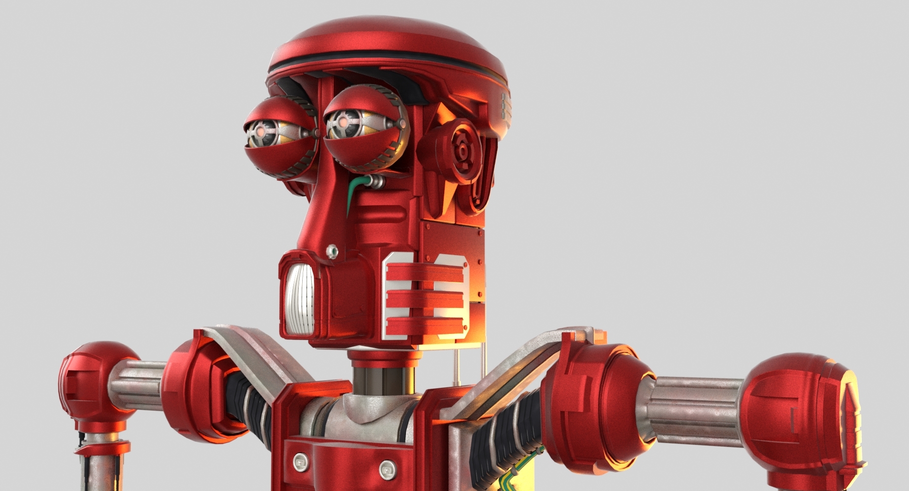 robot - red loom 3d model