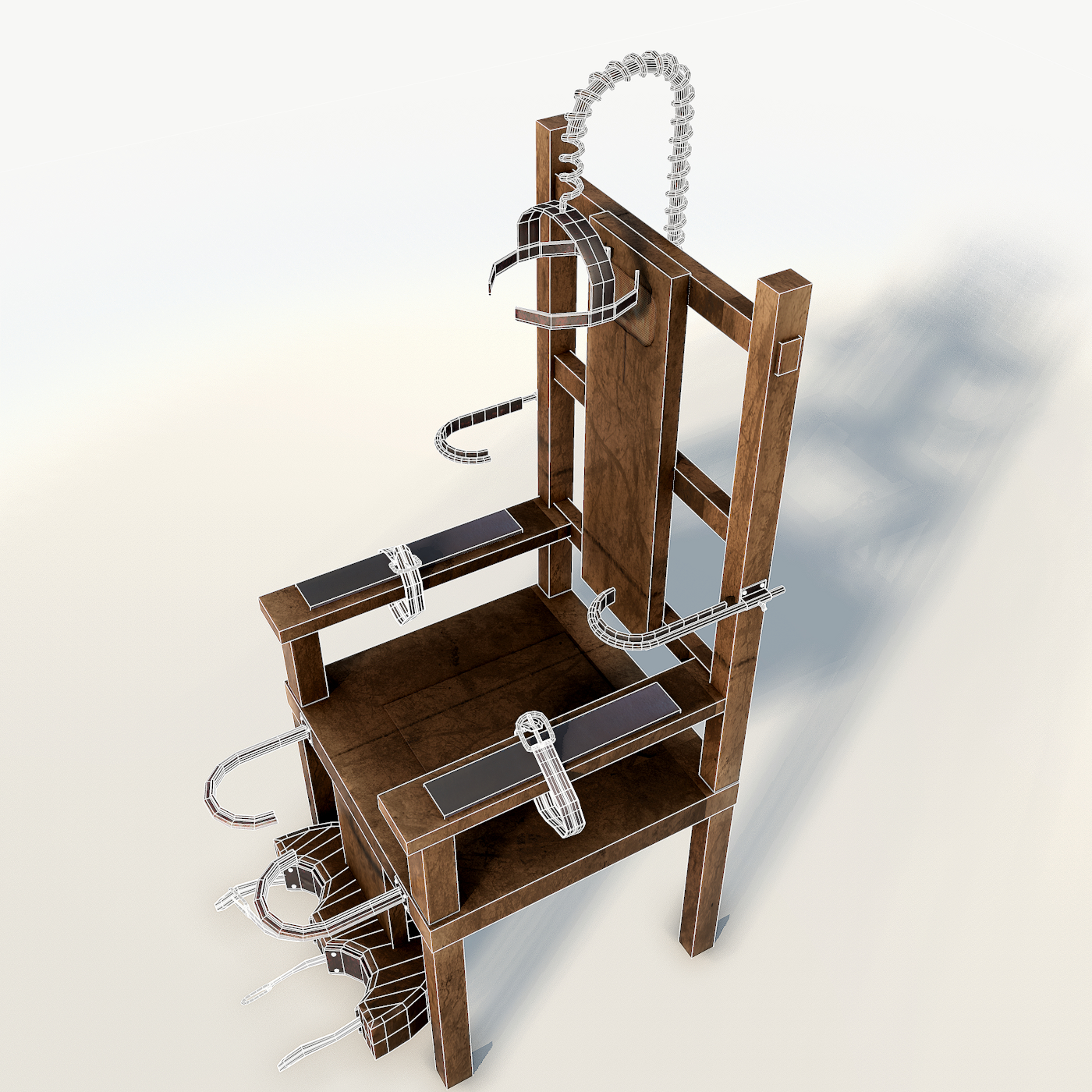 Elektrischer Stuhl niedrig Poly 3DModell TurboSquid 1073286