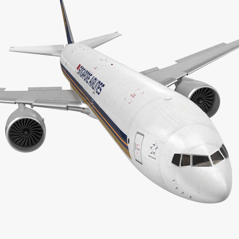 3d Boeing 777-8x Singapore Airlines Model