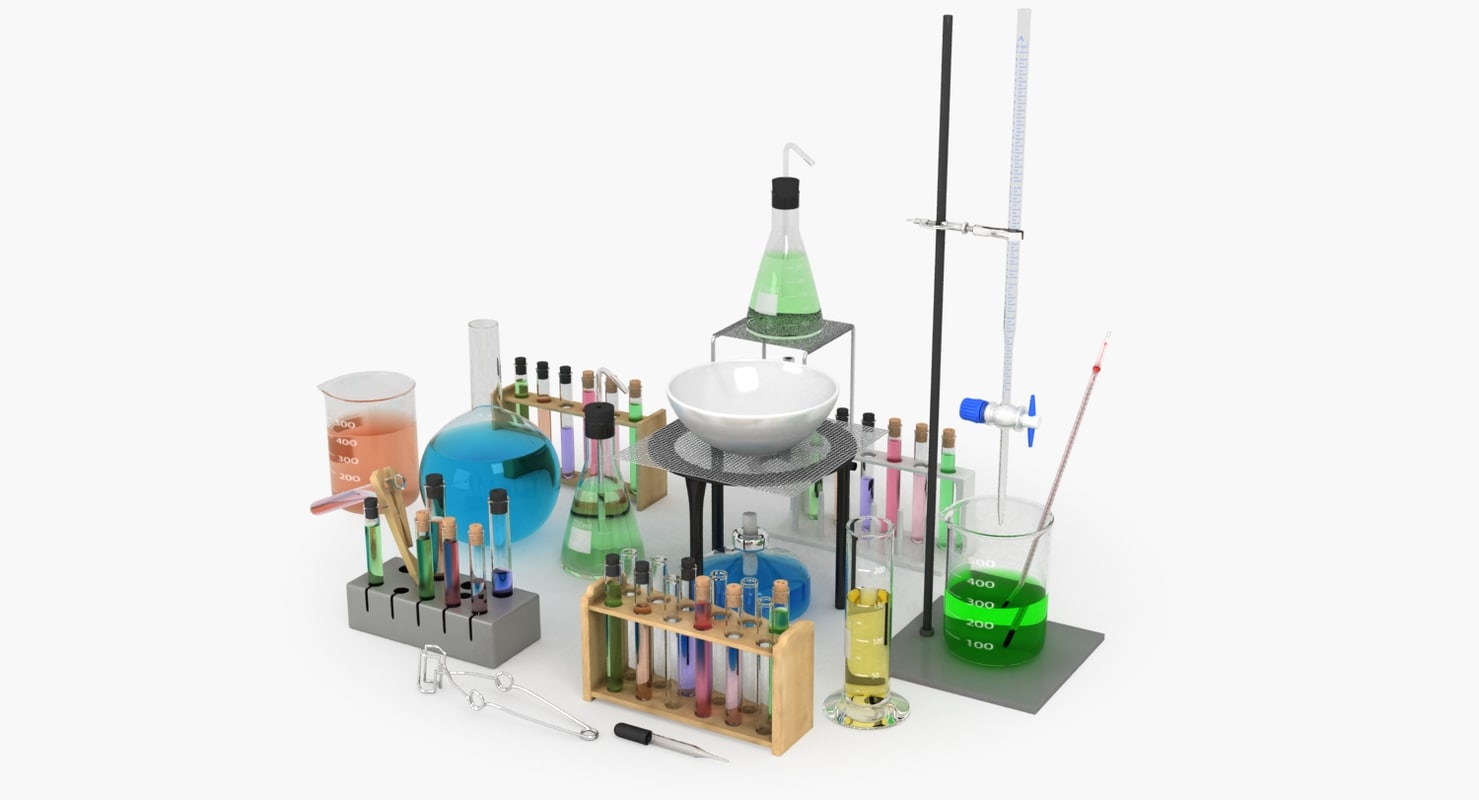 3d chemistry set model