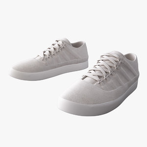 sneakers canvas leather 3d model