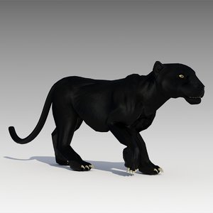 3d black panther animations model