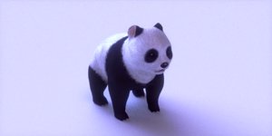 3d panda blender model