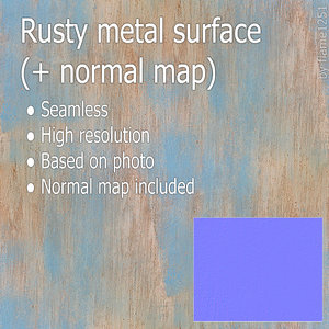 Rusty Metal Surface - High-Resolution Texture with Normal Map Seamless