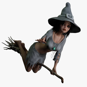 witch rigged 3d model