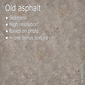 Old Asphalt Ground - Seamless High-Resolution Texture and Bonus 