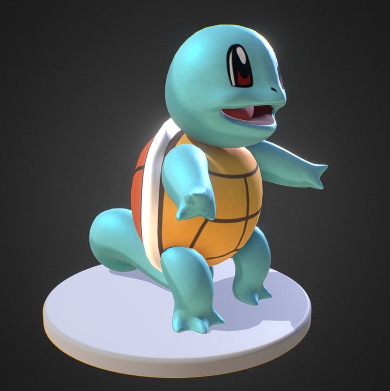 squirtle pokemon 3d model