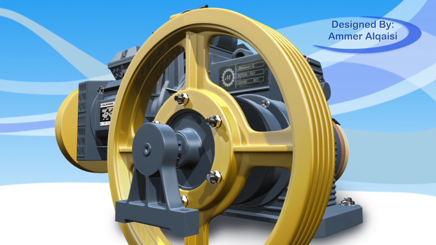 3d obj elevator motor engine